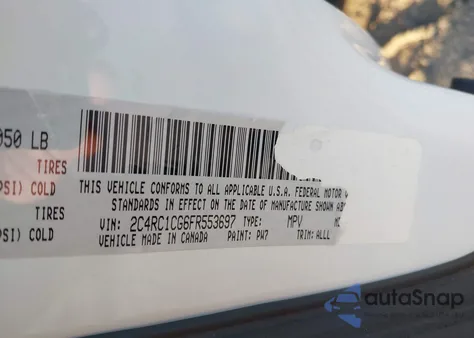 2015 Chrysler Town & Country Touring-L from USA, damaged, VIN 2C4RC1CG6FR553697